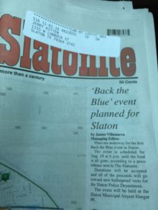 Fish Fry on August 19 is on the front page of the Slatonite newspaper!