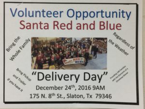 Santa has a very different UNIFORM at the Slaton Lions Club